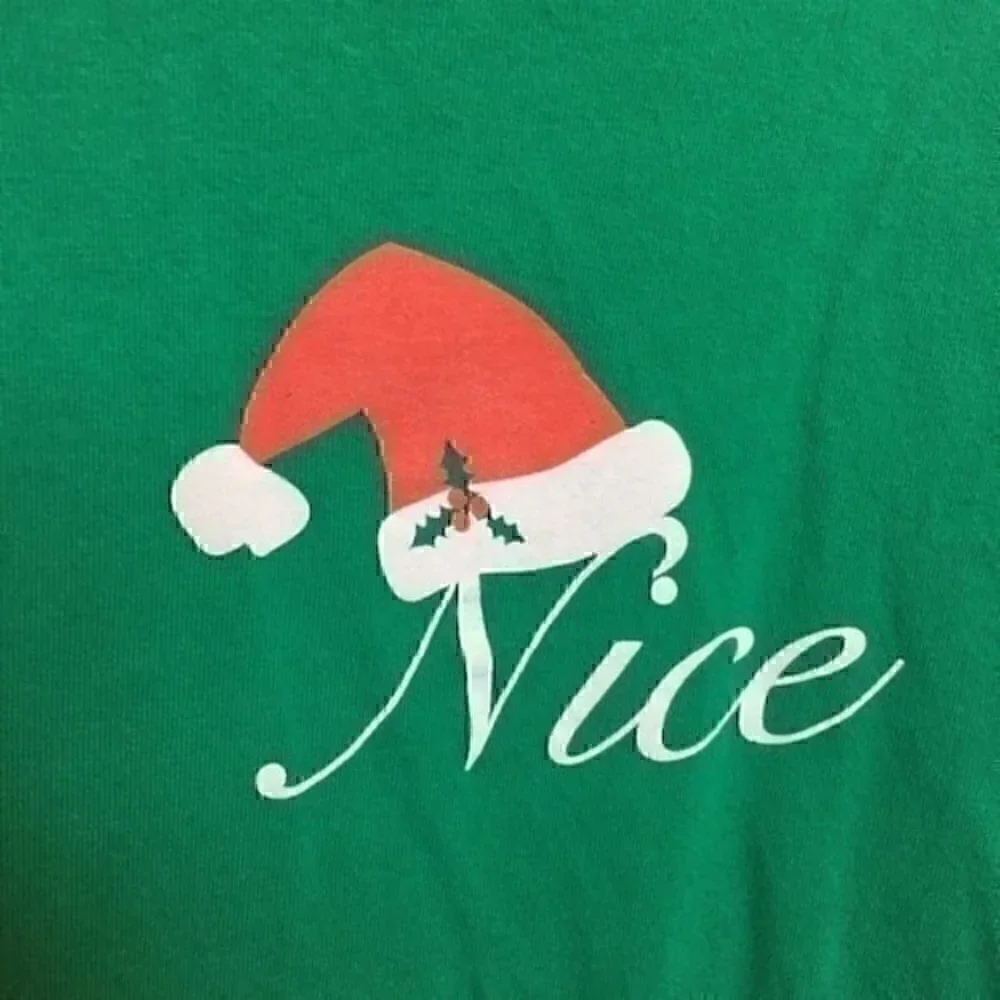 Youth size medium Naughty /Nice Christmas T-shirt